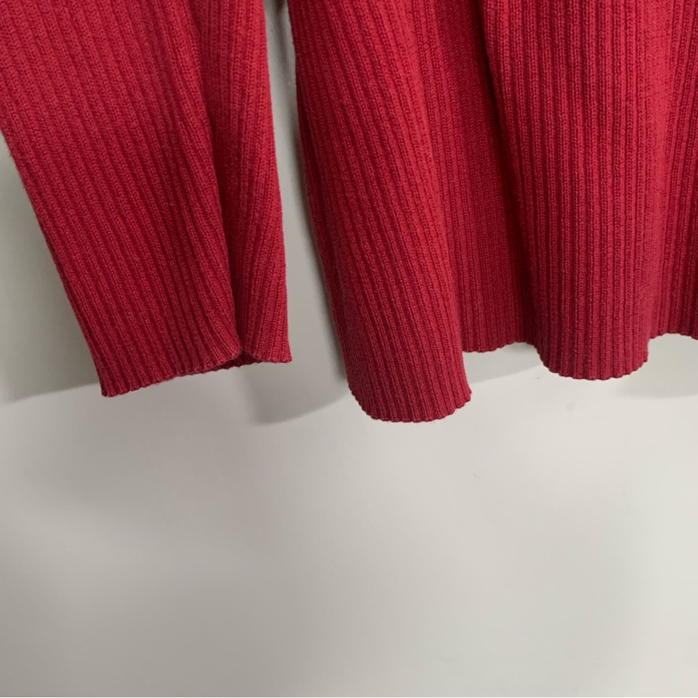 Nordstrom Red Ribbed Women's Sweater 100% cotton - Picture 7 of 12